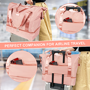 travel bag pink