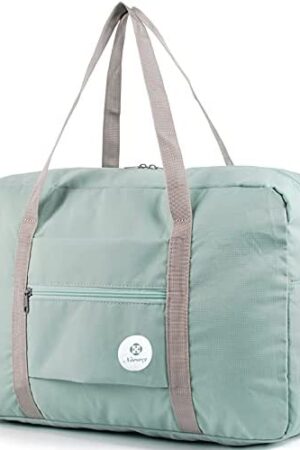 for Easyjet Airlines Cabin Bag 45x36x20 Underseat Foldable Travel Duffel Bag Holdall Tote Carry on Luggage Overnight for Women and Men 25L (Mint Green)