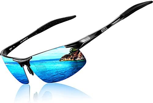 ATTCL Men's Sports Polarized Sunglasses For Driver Golf Fishing Unbreakable Metal Frame