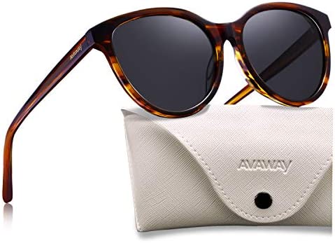 AVAWAY Fashion Sunglasses for Women Polarised UV Protection Ladies Eyewear for Photography Wandern Travelling Driving,Category 3