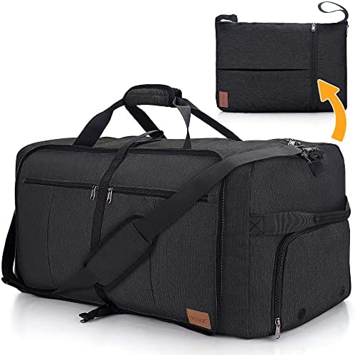 Urtala Travel Bag for Men & Women, 100L Foldable Duffel Bag Holdall Tote Carry on Luggage Weekend Overnight Bag with Shoe Compartment & Shoulder Strap, Lightweight Waterproof