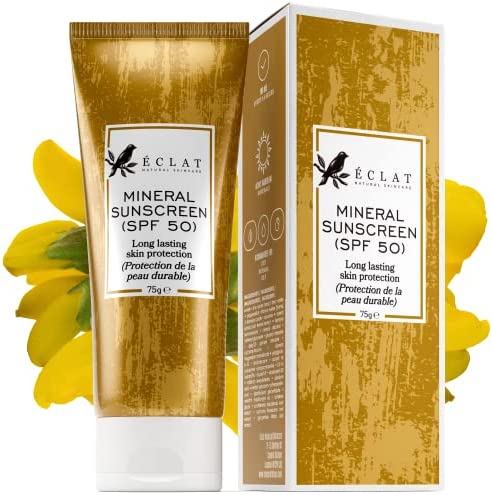 MINERAL Sunscreen (SPF50) - 6X STRONGER PROTECTION with MINERAL HYDRO-SHIELD - 3X SAFER with NANO ZINC - Blocks AGEING UVA RAYS - 100% SHEER & DERMATOLOGIST DEVELOPED