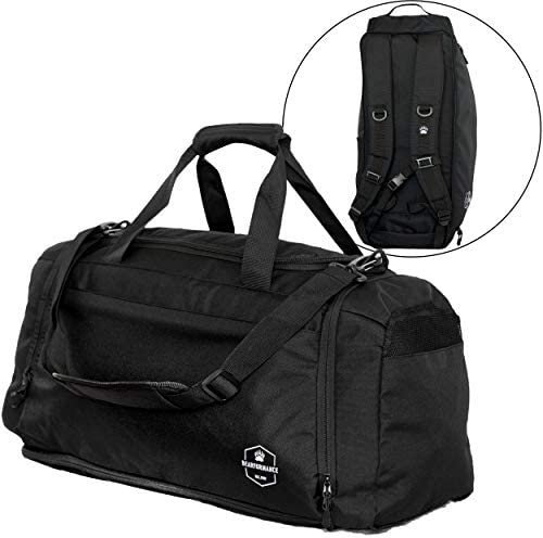 Bearformance® Ultimate Sports Bag for Men and Women with Extra Shoe Compartment and Wet Pocket with Backpack Function for Sports, Training, Gym, Travel