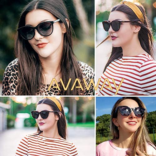 AVAWAY Fashion Sunglasses for Women Polarised UV Protection Ladies Eyewear for Photography Wandern Travelling Driving,Category 3