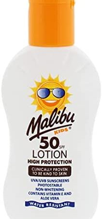 Malibu Kids High Protection Water Resistant SPF 50 Sun-Screen Lotion, 100ml