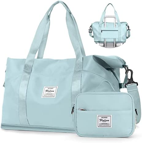 Overnight Bags for Women Carry on Bag Holdall Weekend Bag,Travel Duffel Bag Cabin Bag Women,Waterproof Sport Duffel Bag with Wet Bag,Gym Tote Bag Men, Mum Hospital Bag Maternity