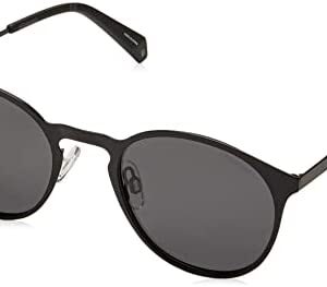 Polaroid Keyhole Round Sunglasses in Black Grey Polarised PLD 4053/S 807 50 M9