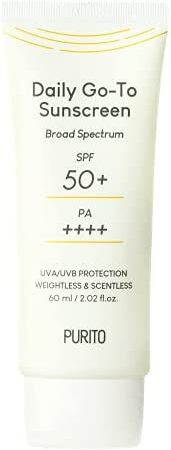 PURITO Daily Go-To Sunscreen 60ml / 2.02 fl.oz. SPF 50+ PA ++++ safe ingredients, UVA/UVB protection, broad-spectrum, calm, soothing