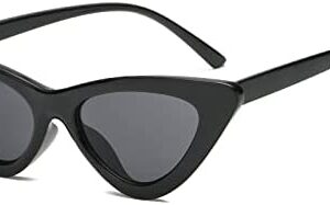 Long Keeper Retro Cat Eye Sunglasses for Women Trendy Small Slim Triangle Cateye Sun Glasses Vintage Shades UV400 Protection