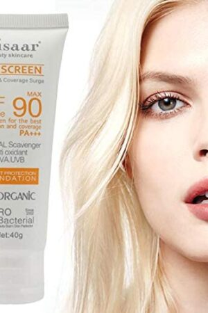 Facial Sunscreen Lotion Cream Beauty Skin Care SPF 90 Oil Free Radical Scavenger Anti Oxidant UVA/UVB 40g Britening Anti Sun Day Cream