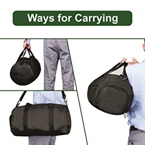 Ways of Carrying the Duffle Bag