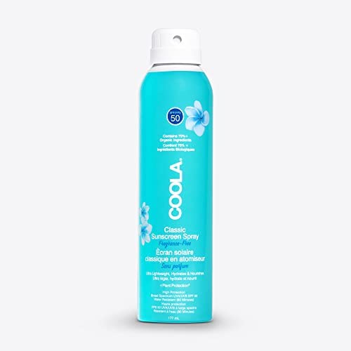 Coola Classic SPF 50 Body Sun Cream Spray, Broad Spectrum UVA/UVB Protection Sunscreen