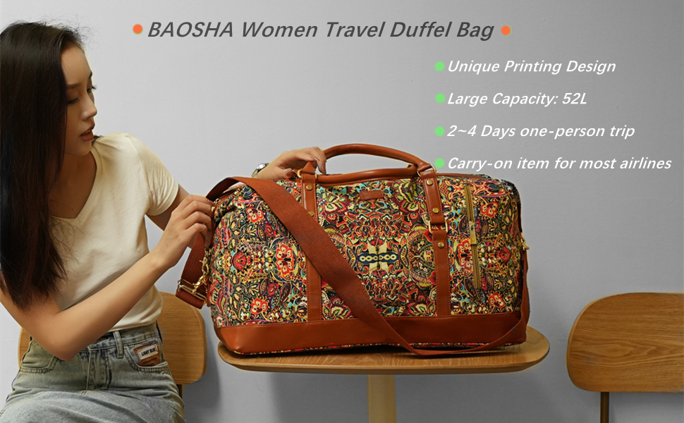 women travel duffel bag