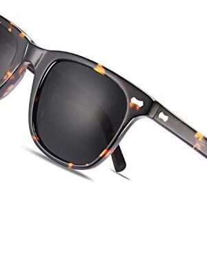 Carfia Retro Polarised Mens Womens Sunglasses UV400 Protection for Driving Fishing Outdoors Acetate Frame