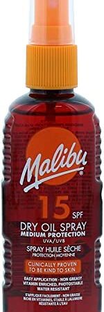 Crimson Kangaroo Fragrances 2 Pack Set Of Malibu SPF 15 Dry Oil Sun Screen Spray - 100 Millilitre Bottles x 2