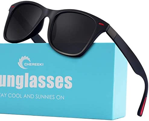 CHEREEKI Polarized Sunglasses, Fashion and Classic Sunglasses Men Women with UV400 Protection and Ultralight Frame