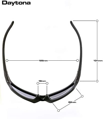 Bloc Eyewear Daytona Wrap Around Sports Sunglass - Shiny Black, 14 cm