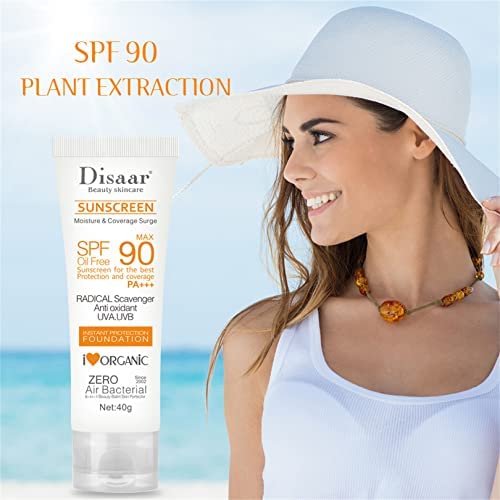Facial Sunscreen Lotion Cream Beauty Skin Care SPF 90 Oil Free Radical Scavenger Anti Oxidant UVA/UVB 40g Britening Anti Sun Day Cream