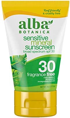 Alba Botanica Sunscreens Sensitive Mineral Lotion SPF30, 100 g