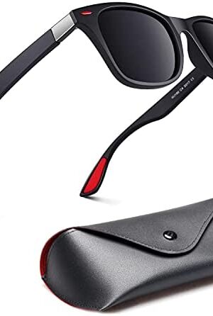 CUQOO Polarised Sunglasses for Men & Women – Premium Retro Sun glasses Unisex – 100% UV protection Sunglasses for Driving, Fishing, Hiking, & Sport – Polarized Sunglasses Men & Women