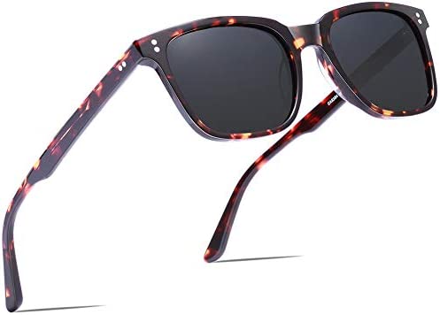 Carfia Retro Polarised Sunglasses for Women UV400 Protection Driving Outdoor Acetate Frame