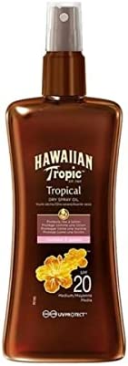 Hawaiian Tropic Protective Dry Spray Oil LSF 20, 200 ml (Pack of 1)