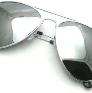 Henbrandt Sunglasses - Silver Mirror Shades - UV400 Protection - Unisex