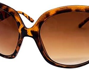 Ladies Womens Tortoise Shell Large Oversize Sunglasses Big Frame Vintage Retro Fashion Accessory UV400 Protection