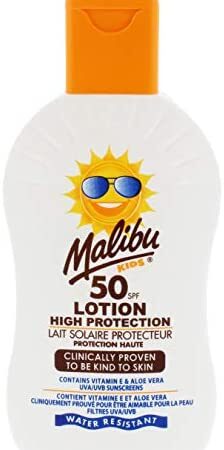 Malibu Kids High Protection Water Resistant SPF 50 Sun Screen Lotion, 200ml