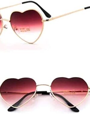 No Name Ltd Heart Shape Festival Sunglasses for Women Lolita Retro Hippy Vintage Ibiza Festival Love
