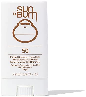 Sun Bum Mineral SPF 50 Sunscreen Face Stick | Vegan and Reef Friendly (Octinoxate & Oxybenzone Free) Broad Spectrum Natural Sunscreen with UVA/UVB Protection | .45 oz