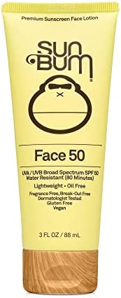 Sun Bum Original SPF 50 Sun Cream Face Lotion, Broad Spectrum Moisturizing Suncream with Vitamin E ,Vegan and Reef Friendly with UVA/UVB Protection, 88 ml