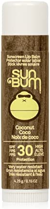 Sun Bum SPF 30 Coconut Sunscreen Lip Balm, Vegan and Cruelty Free Broad Spectrum UVA/UVB Lip Care, Made with Aloe and Vitamin E for Moisturised Lips, 4.25 g
