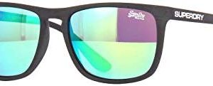Superdry Shockwave 182 matte grey frame. Purple/Green mirrored lenses