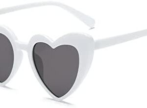 YAMEIZE 70s Vintage Love Heart Sunglasses - for Women Men Kids Heart Shaped Fancy Colorful UV400 Protection Eyewear Party Outdoor…