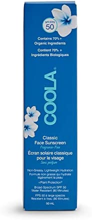 Coola Classic SPF 50 Face Sun Cream Lotion, Broad Spectrum UVA/UVB Protection Sunscreen