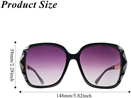 CHEERYMAGIC Women Sunglasses 2 Pieces Oversized Polarised Ladies Sunglasses UV400 Protection Sparkling Large Sunglasses A4-FKTYJ
